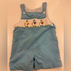 Smocked Shortalls